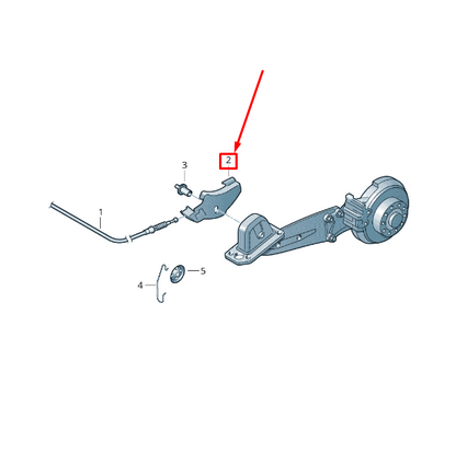 new audi a3 sportback 8p rear left parking cable bracket 1k0609639 original