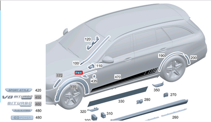 NEW MERCEDES-BENZ E W213 FRONT RIGHT FENDER TRIM A2138803006 ORIGINAL