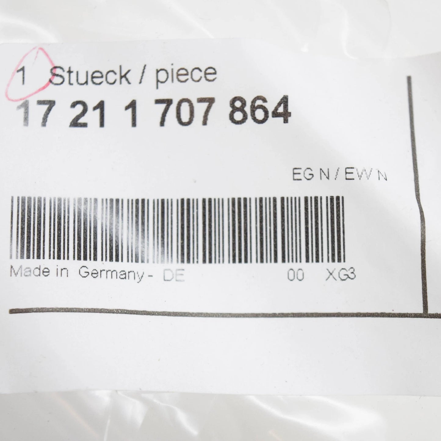 NEW BMW E30 CABRIO ENGINE OIL COOLER HOSE PIPE OUTLET 1707864 17211707864