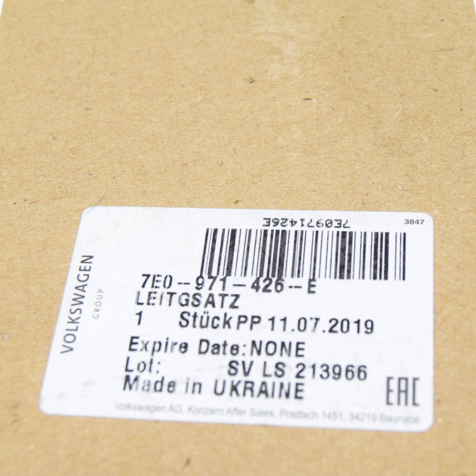 NEW VW TRANSPORTER T6 REAR AXLE DIFFERENTIAL ADAPTER LOOM 7E0971426E ORIGINAL