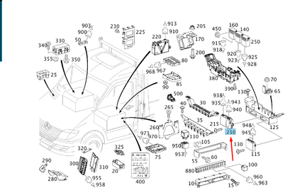 NEW MERCEDES-BENZ SPRINTER W906 TRAILER SOCKET CONTROL UNIT A9069009901 ORIGINAL