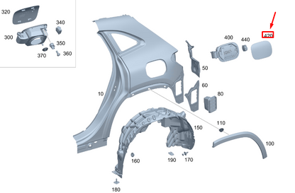 NEW MERCEDES-BENZ GLA H247 FUEL TANK FILLER FLAP A2477571300 ORIGINAL