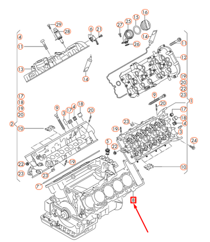 NEW AUDI A6 C7 CYLINDER HEAD GASKET CYLINDER 5-8 079103383DQ ORIGINAL