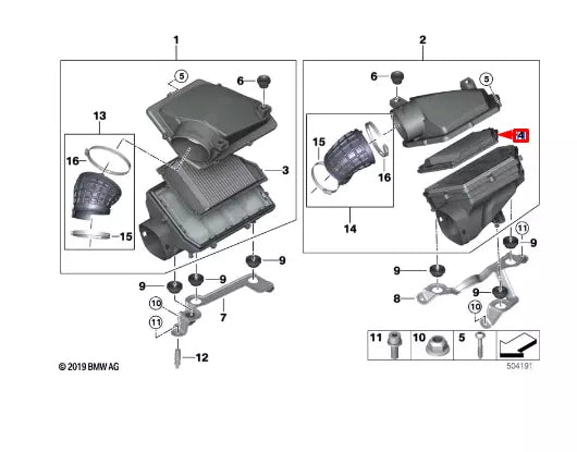 NEW BMW X5 G05 AIR FILTER 13718482642 8482642 ORIGINAL