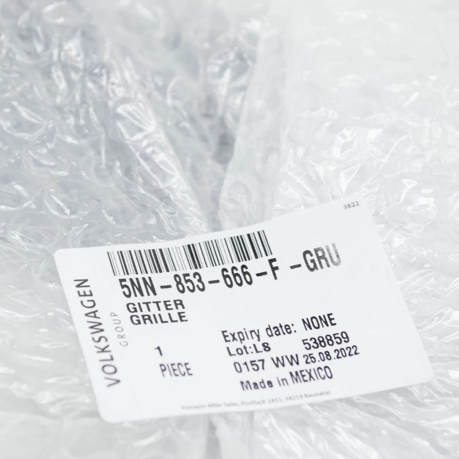 NEW VOLKSWAGEN TIGUAN AD FRONT RIGHT BUMPER GRILLE TRIM 5NN853666FGRU