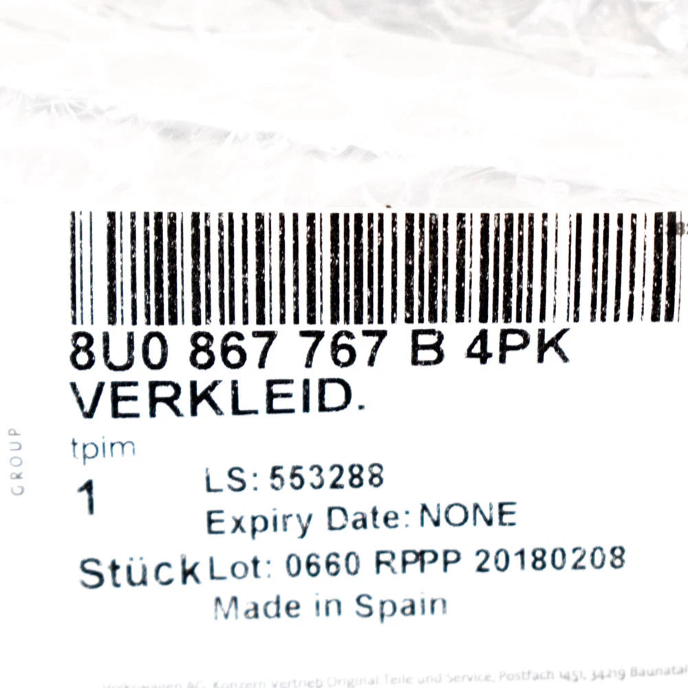 NEW AUDI Q3 8U REAR LEFT LOWER INTERIOR C-PILLAR TRIM 8U0867767B4PK ORIGINAL