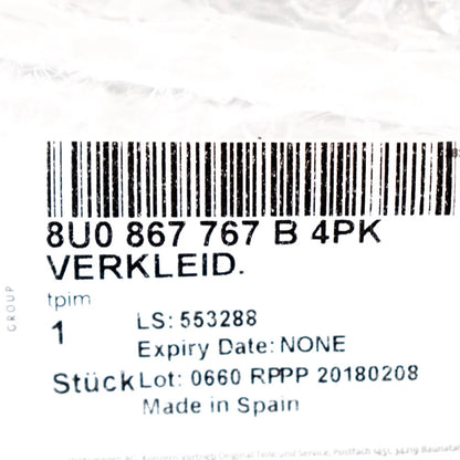 NEW AUDI Q3 8U REAR LEFT LOWER INTERIOR C-PILLAR TRIM 8U0867767B4PK ORIGINAL