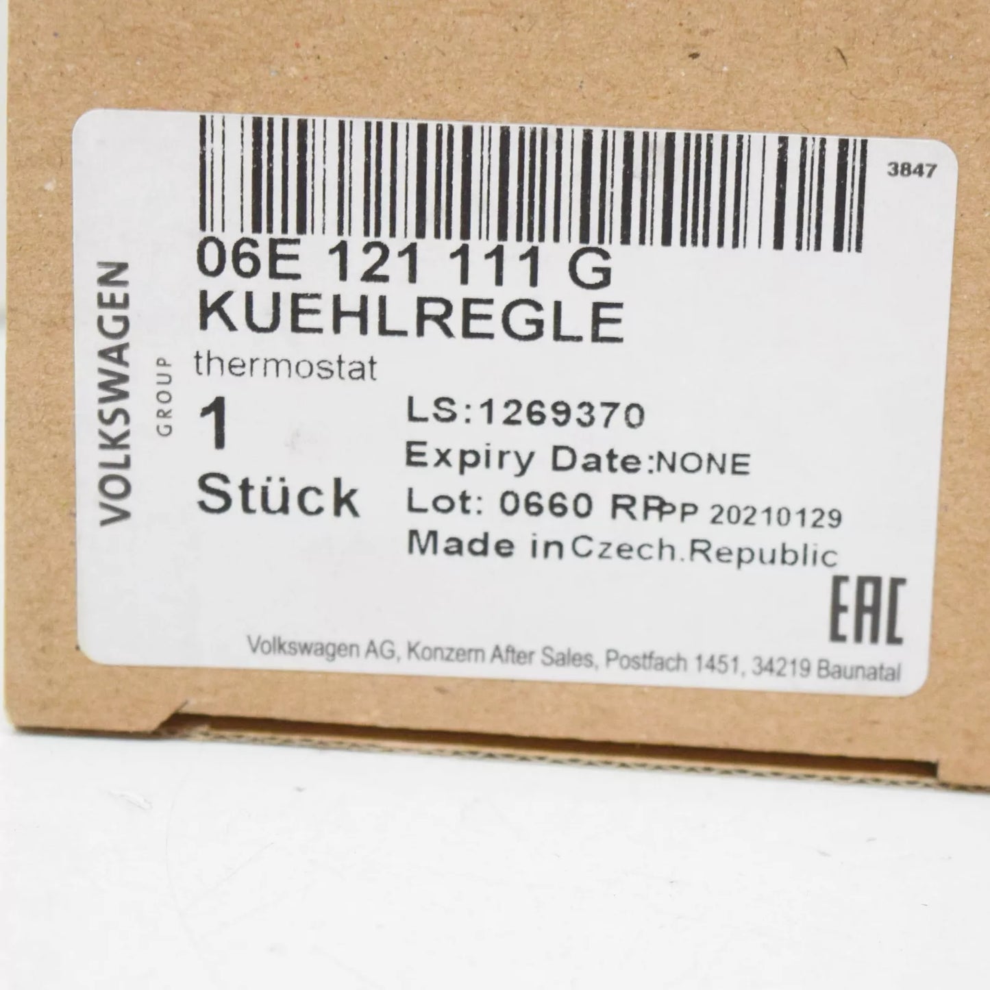 NEW AUDI A6 C7 COOLANT THERMOSTAT 06E121111G 3.0 TFSI