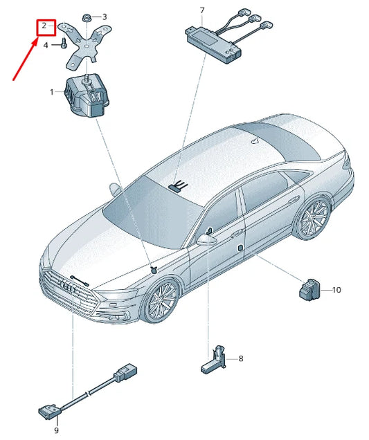 NEW AUDI A8 4N ELECTRONIC SIREN RETAINER LHD 4N1951285