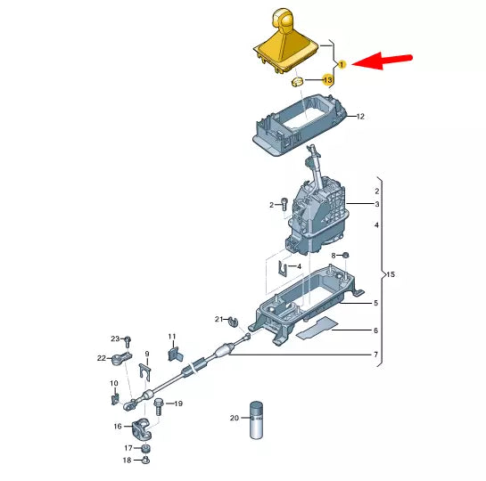 NEW VW PASSAT B8 GEAR SHIFTING KNOB LEVER COVER TRIM RHD 3G2713203PUMF ORIGINAL