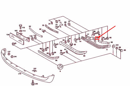 NEW MERCEDES-BENZ SL R107 FRONT BUMPER LEFT BRACKET A1078850940
