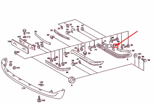 NEW MERCEDES-BENZ SL R107 FRONT BUMPER LEFT BRACKET A1078850940