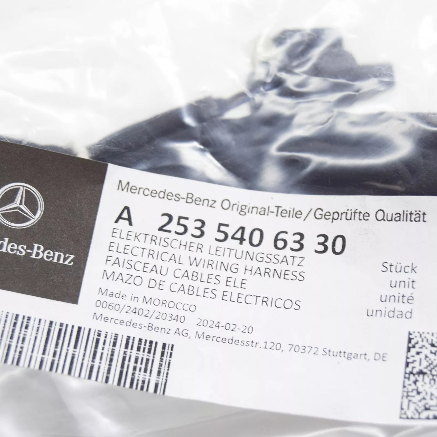 NEW MERCEDES-BENZ GLC C253 FRONT PARKING SENSOR WIRING LOOM A2535406330 ORIGINAL