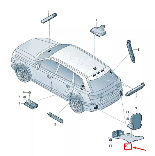 NEW AUDI Q7 4M RIGHT ANTENNA BRACKET 4M0035526