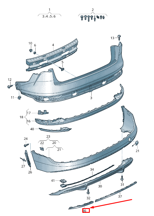 NEW AUDI E-TRON GEN REAR RIGHT BUMPER TRIM 4KE8078389B9 ORIGINAL