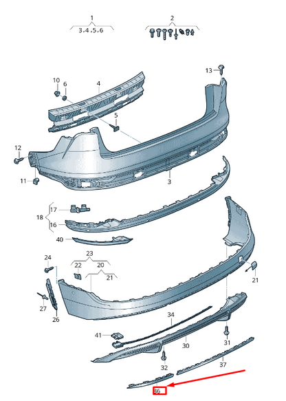 NEW AUDI E-TRON GEN REAR RIGHT BUMPER TRIM 4KE8078389B9 ORIGINAL