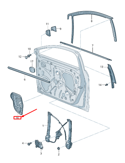 new seat leon 5f front right door inner panel cover 5f3837916b original
