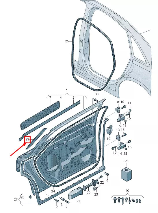 NEW AUDI A8 4N REAR LEFT DOOR COVER 4N4839921A