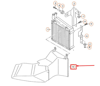 NEW AUDI TT 8J RADIATOR AIR GUIDE DUCT 8J0121333 ORIGINAL