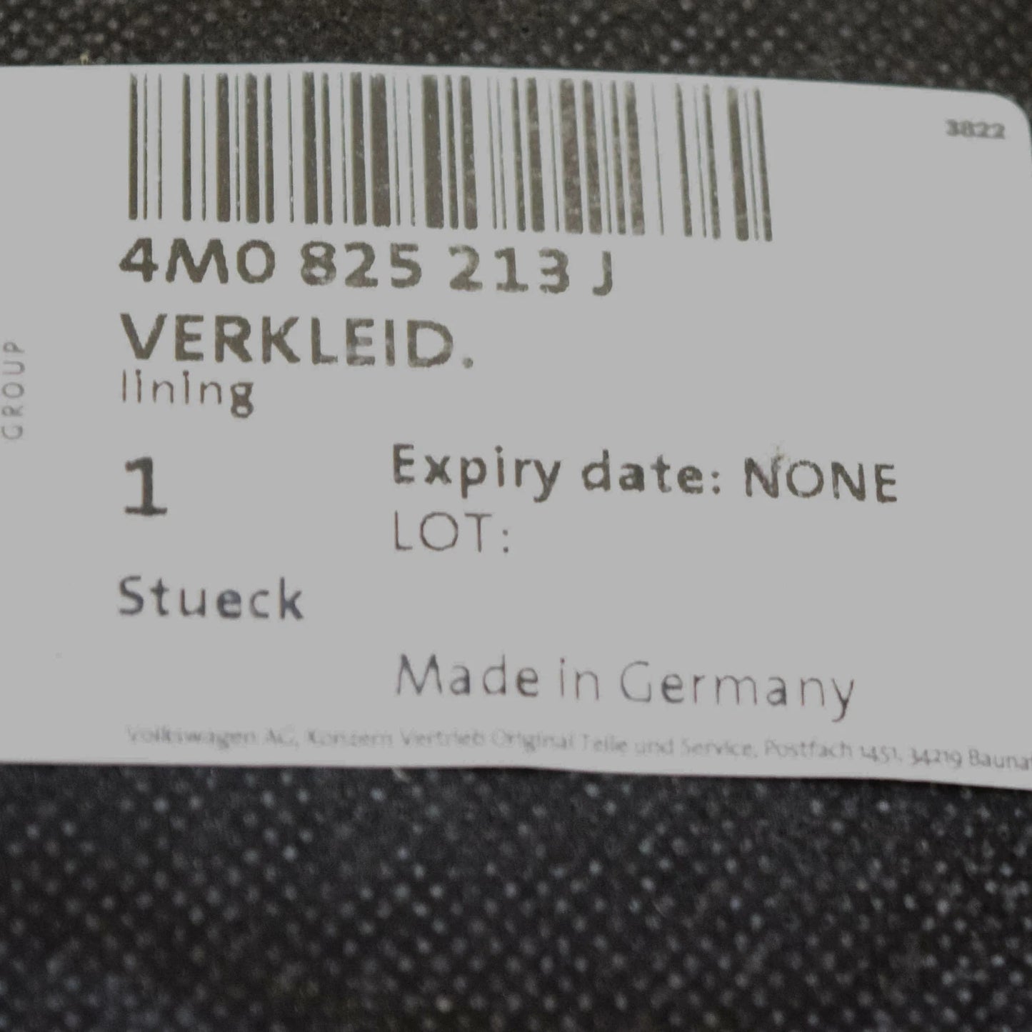 NEW AUDI Q7 4M REAR LEFT FLOOR PAN SPLASH SHIELD 4M0825213J ORIGINAL