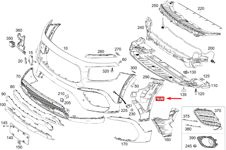 new mercedes-benz glb x247 front left bumper basic carrier a2478855709 original
