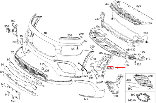 new mercedes-benz glb x247 front left bumper basic carrier a2478855709 original