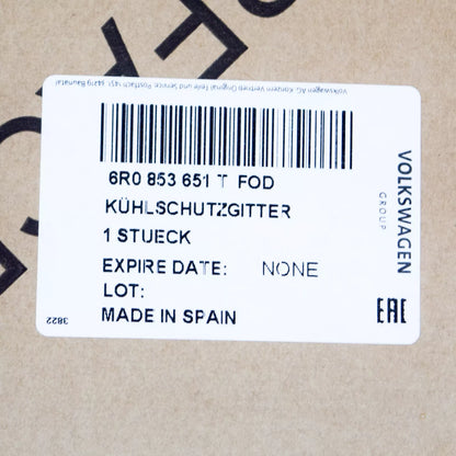 NEW VOLKSWAGEN POLO MK5 6R FRONT BUMPER RADIATOR GRILLE 6R0853651TFOD ORIGINAL