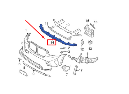 new bmw x3 g01 f97 front bumper absorber foam 51119451169 9451169 original