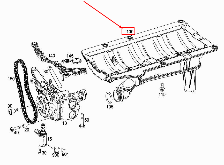 new mercedes-benz e w213 oil suction pipe with baffle a1771802600 original