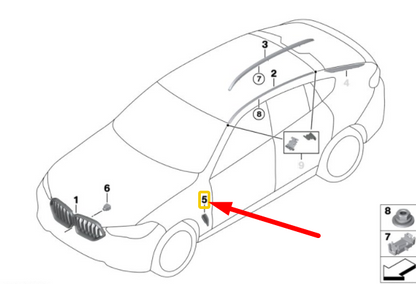 new bmw x5 g05 front left sidewall air duct trim 51138092677 8092677 original