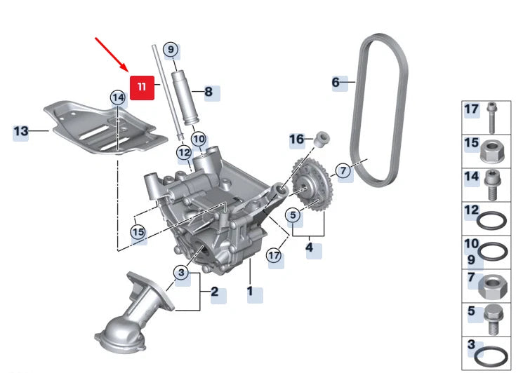 NEW BMW X5 F15 ENGINE OIL PIPE 11417563718 7563718 ORIGINAL