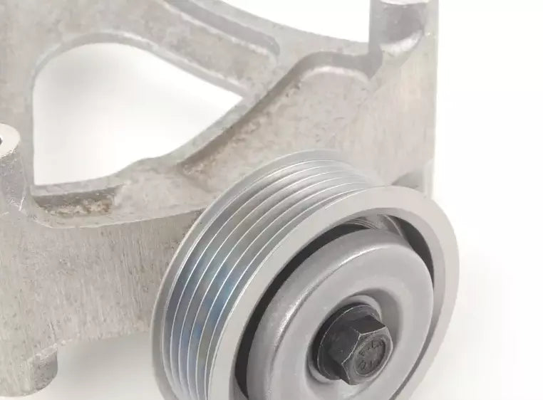 NEW AUDI A3 8P ACCESSORY BELT IDLER PULLEY HOLDER 06J145172 ORIGINAL