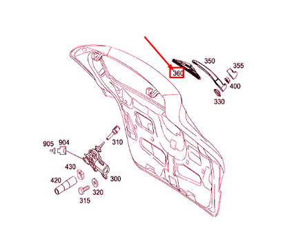NEW MERCEDES-BENZ B-CLASS W245 REAR PANEL DOOR WIPER BLADE A1698201845 ORIGINAL