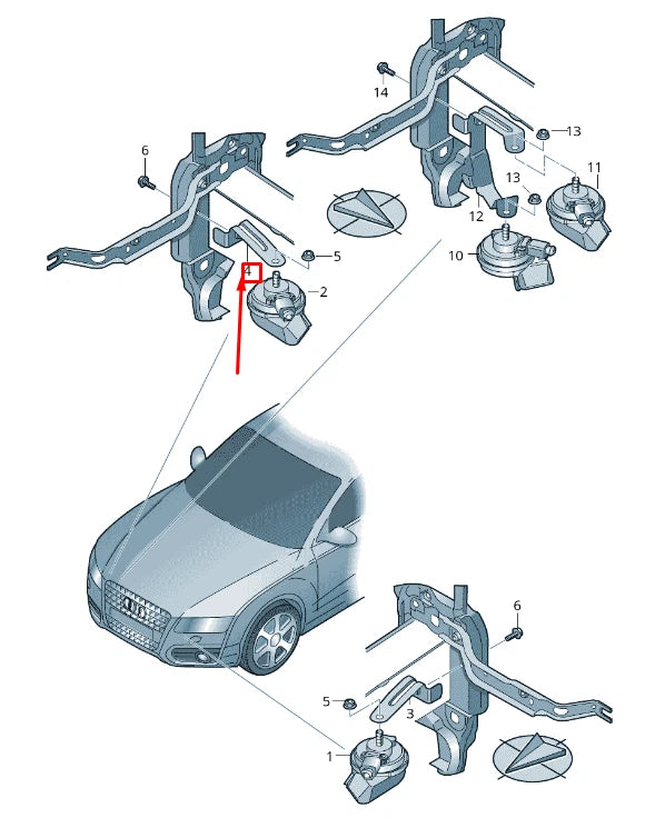 NEW AUDI A7 SPORTBACK 4G RIGHT SIGNAL HORN SPRING SHACKLE 4G8951230B