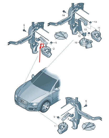 NEW AUDI A7 SPORTBACK 4G RIGHT SIGNAL HORN SPRING SHACKLE 4G8951230B