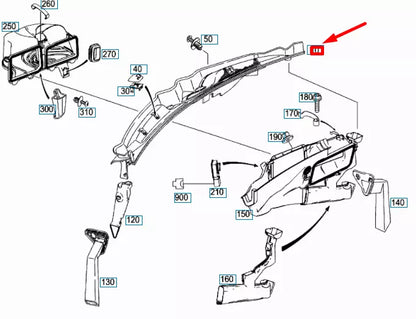 NEW MERCEDES-BENZ C W204 FRONT WIPER COWL TRIM RHD A2048301813 ORIGINAL