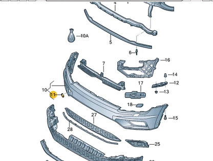 NEW VOLKSWAGEN TIGUAN AD FRONT RIGHT BUMPER TOW EYE COVER 5NN807241C041