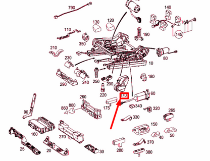 NEW MBE W211 FRONT LEFT SEAT ADJUSTMENT SWITCH A21187010107C45 ORIGINAL