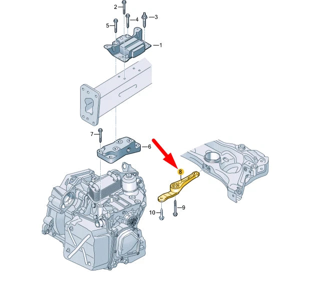 NEW VOLKSWAGEN ARTEON 3H7 TRANSMISSION PENDULUM SUPPORT 5Q0199855P ORIGINAL