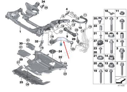 new bmw 7 g11 front right control arm 31106861158 6861158 2016 original