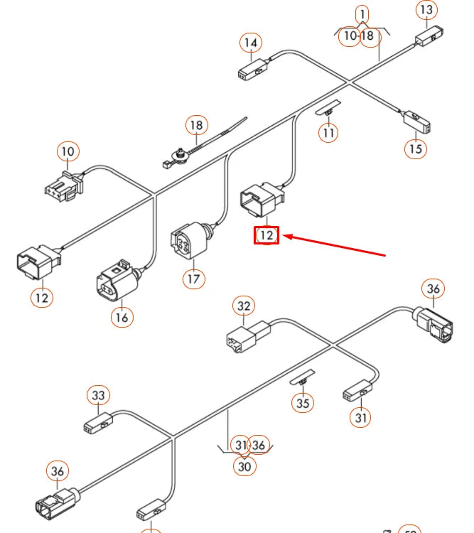 NEW VW GOLF MK7 4-PIN FLAT CONTACT HOUSING WITH CONTACT LOCK 7N0972704
