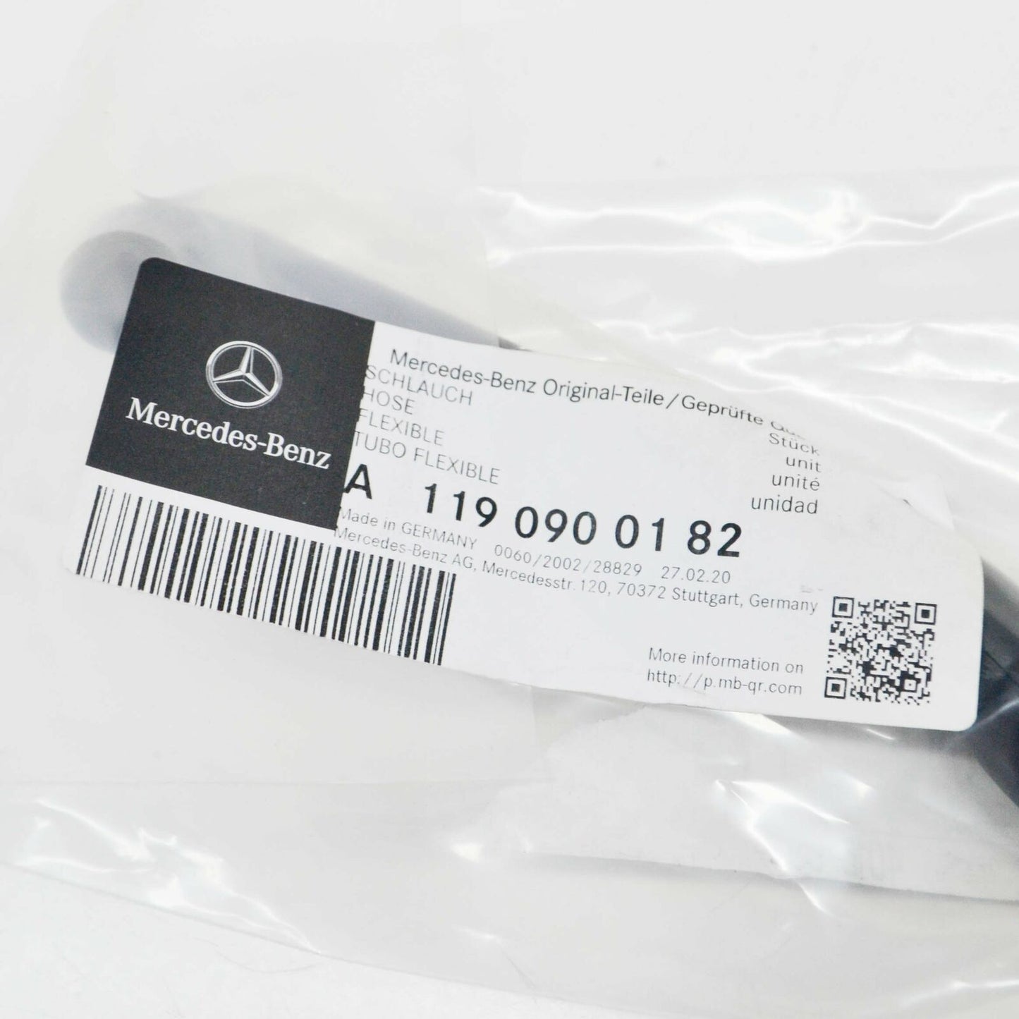 NEW MERCEDES-BENZ SL R129 AIR INTAKE HOSE A1190900182 5.0 PETROL 240KW ORIGINAL