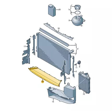 NEW VOLKSWAGEN TIGUAN AD1 RADIATOR LOWER COVER 5NA121341C