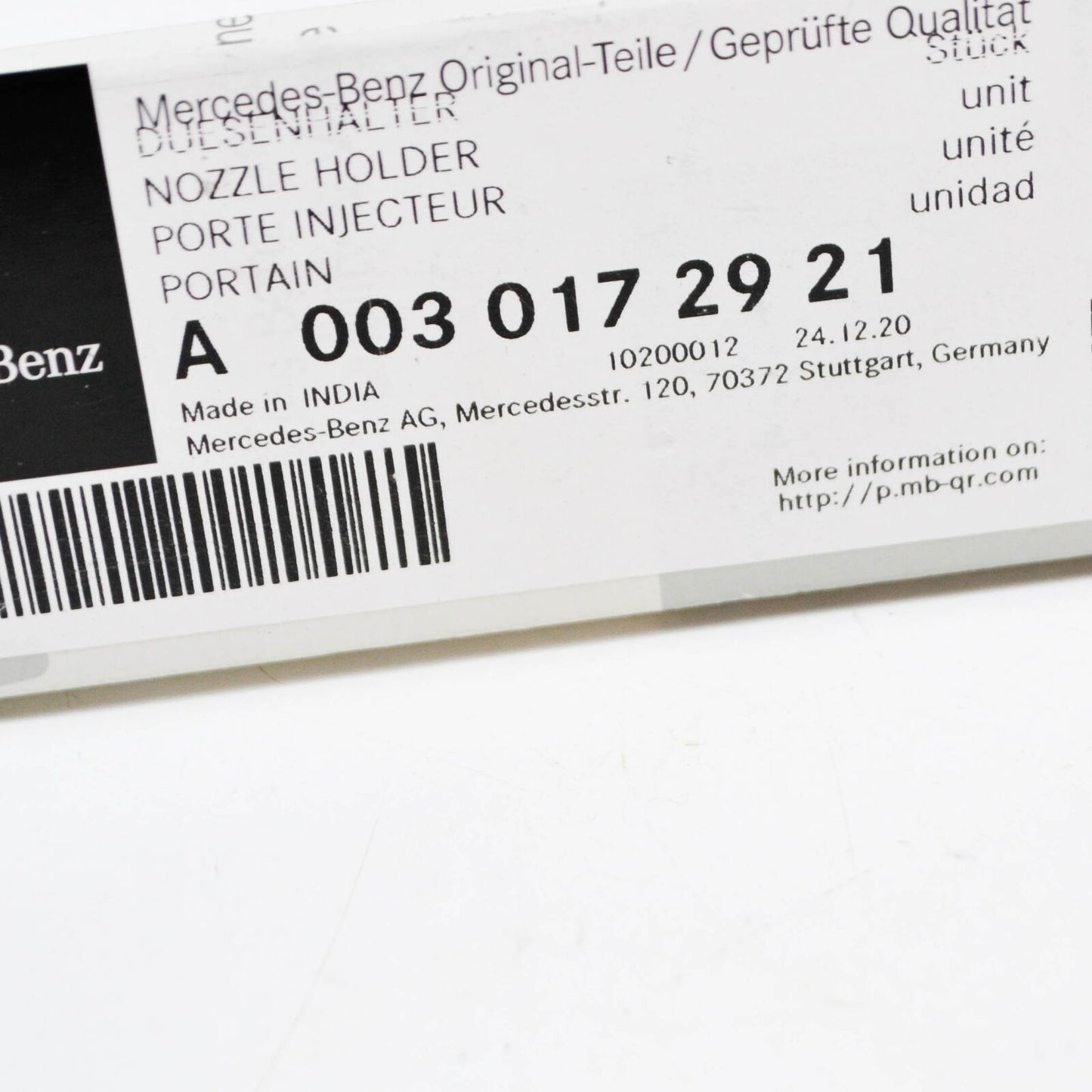 NEW MB 190 W201 FUEL INJECTOR A0030172921 2.5 DIESEL ORIGINAL