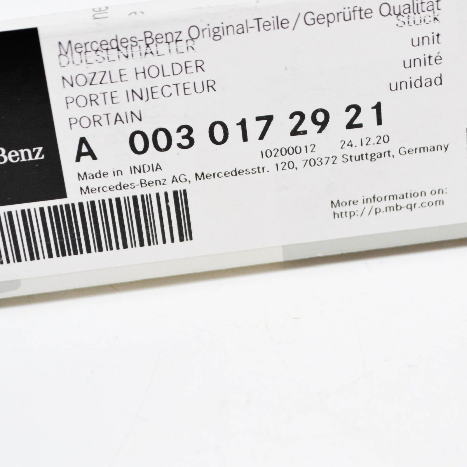 NEW MB 190 W201 FUEL INJECTOR A0030172921 2.5 DIESEL ORIGINAL