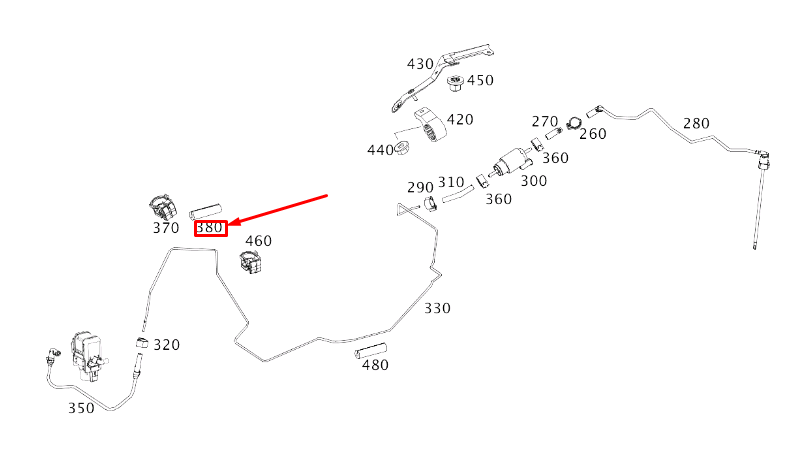 new mb cla c117 fuel line chafe protection hose lhd a1299972782 original