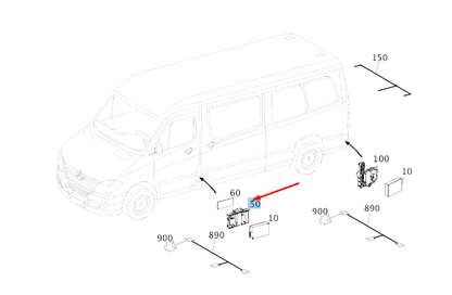 NEW MB SPRINTER 906 B-PILLAR LOWER BLIND SPOT ASSIST BRACKET A9065401140