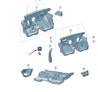 new skoda superb mk3 front left wheel reinforc. insulation 3v0864237 original