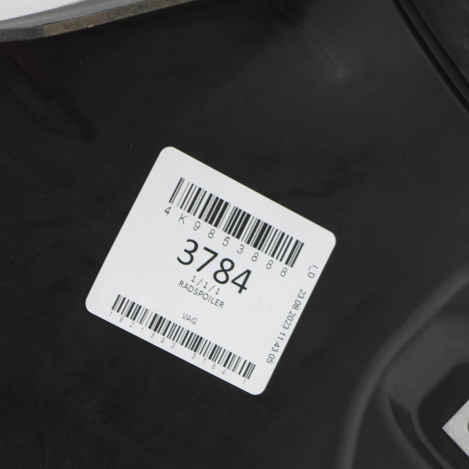 NEW AUDI A6 C8 FRONT RIGHT WHEEL SPOILER 4K9853888 ORIGINAL