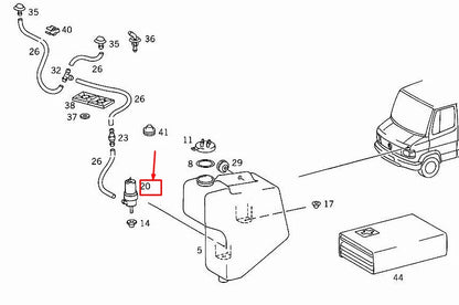 NEW MERCEDES-BENZ VARIO FRONT WASHER FLUID PUMP A0008603226 ORIGINAL